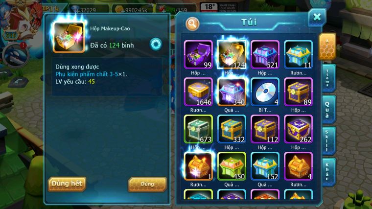 MÃ : #TTS4868 - SV 693 - TOP 8 - V14 - 32K KC - HOOPA BÁ CHỦ BUILD CỰC TỐT PALKIA BC WB DYNAMAX KYOGRE BC NHIỀU PET BÁ CHỦ NGON