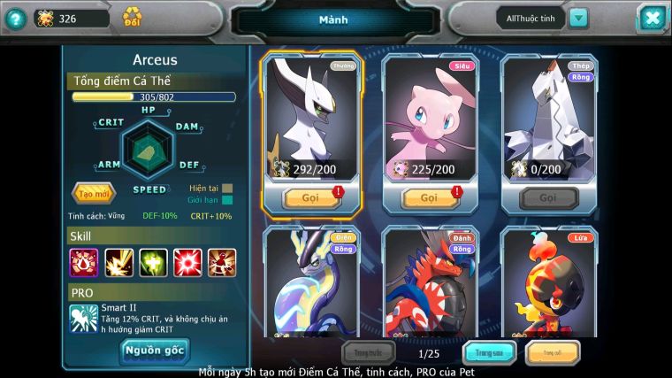 MÃ : #TTS4868 - SV 693 - TOP 8 - V14 - 32K KC - HOOPA BÁ CHỦ BUILD CỰC TỐT PALKIA BC WB DYNAMAX KYOGRE BC NHIỀU PET BÁ CHỦ NGON