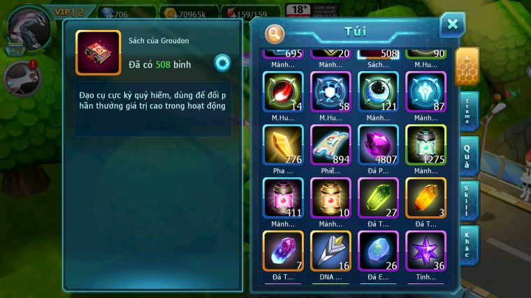 MÃ : #TTS4873 - SV 1710 - TOP 41 - 500 SÁCH - PALKIA CỘNG HƯỞNG SS - KYOGRE BC UNVOA WB BC CẶP LATI BC