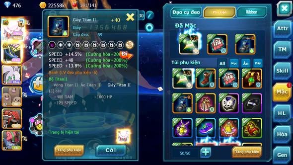 MÃ : #TTS4884 - SV 1757 - V6 - DIANCIE BC XERM BC GOODRA GROUDON ZEVIL