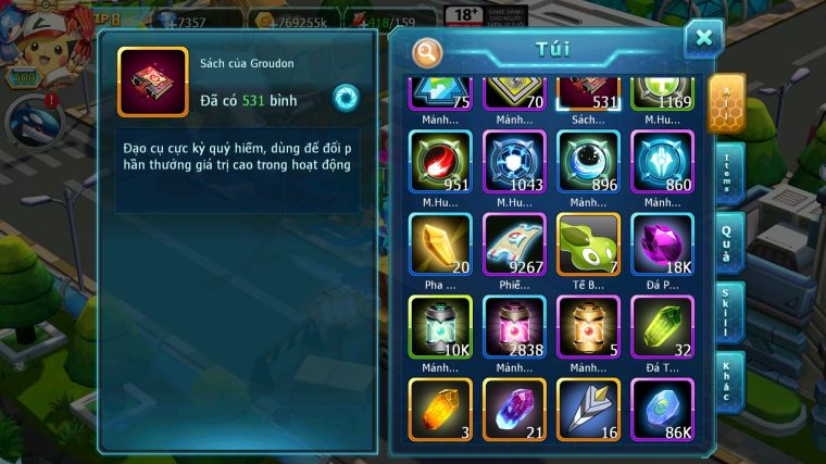 MÃ : #TTS4882 - SV 901 - TOP4 ALL - 531 SÁCH -242 MẢNH HOOH CH - DIANCIE CH DYNAAMX PALKIA CH HOOH DYNAMAX 3 TEAM BUILD CỰC TỐT