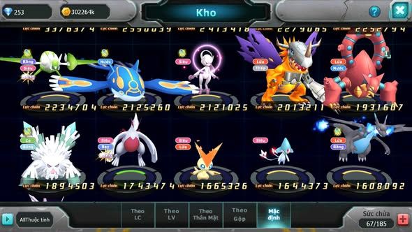 MÃ : #TTS4881 - SV 1727 - V14 - TOP 31 - UNVOA BÁ CHỦ WB BC HOOH DYNAMXA RAYQUAZA MEW GIÁP BC