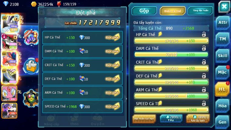 MÃ : #TTS4888 - SV 1758 - TOP3 - V15 - 1K5 SÁCH - CẶP RỒNG BÁ CHỦ TAPU BULU CỘNG HƯỞNG BUILD ĐẸP ĐUA TOP NGON