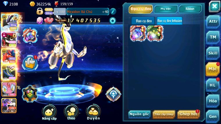 MÃ : #TTS4888 - SV 1758 - TOP3 - V15 - 1K5 SÁCH - CẶP RỒNG BÁ CHỦ TAPU BULU CỘNG HƯỞNG BUILD ĐẸP ĐUA TOP NGON