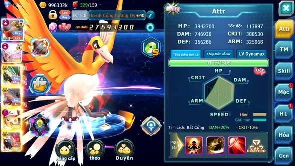 MÃ : #TTS4893 - SV 1245 - TOP 22 V12 HOOH CH DYNAMAX DIANCIE CH DYNAMAX RAYQUAZA BC NHIỀU PET BÁ CHỦ NGON