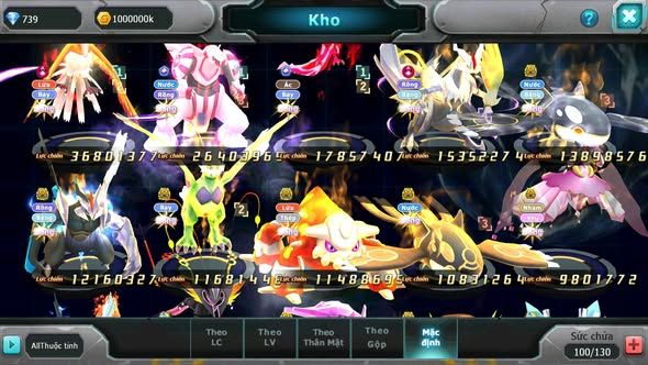 MÃ : #TTS4891 - SV1155- V13 - TOP13-  HOOH CH DYNAMAX PALKIA CH YVETAL CH WHITE DYNAAMX QVBC BC NHIỀU PET BC