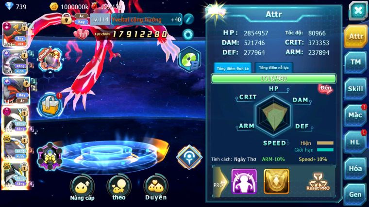 MÃ : #TTS4891 - SV1155- V13 - TOP13-  HOOH CH DYNAMAX PALKIA CH YVETAL CH WHITE DYNAAMX QVBC BC NHIỀU PET BC