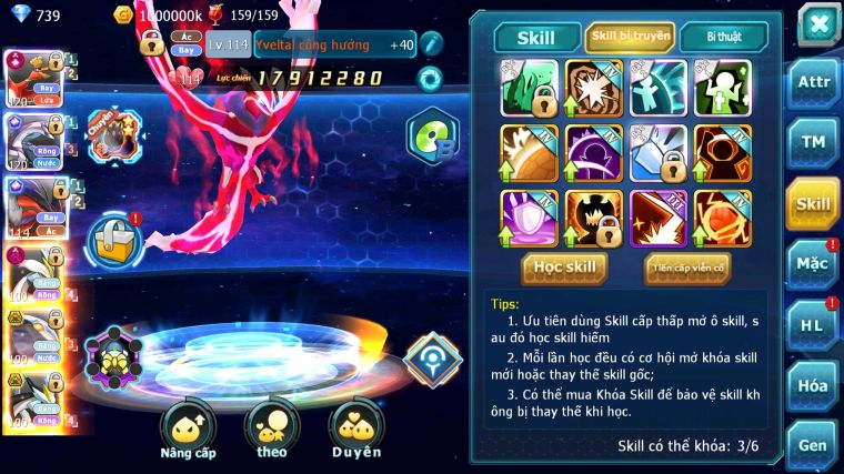 MÃ : #TTS4891 - SV1155- V13 - TOP13-  HOOH CH DYNAMAX PALKIA CH YVETAL CH WHITE DYNAAMX QVBC BC NHIỀU PET BC