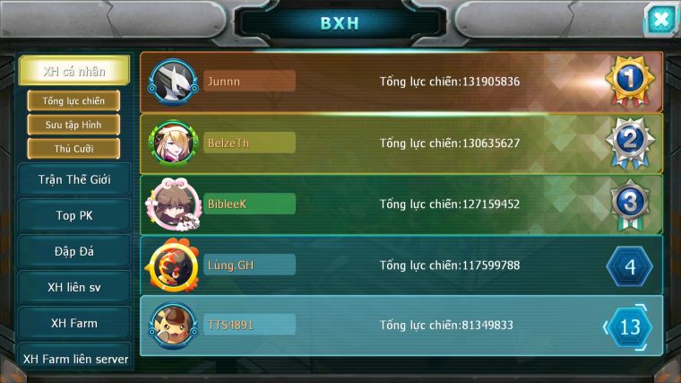 MÃ : #TTS4891 - SV1155- V13 - TOP13-  HOOH CH DYNAMAX PALKIA CH YVETAL CH WHITE DYNAAMX QVBC BC NHIỀU PET BC