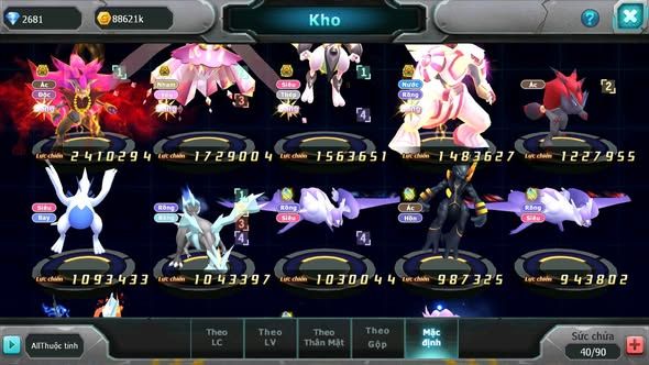 MÃ : #TTS4899 - SV 1152 - V1 BTAA BC DIANCIE BC PALKIA BC MEW GIÁP BC ZOROA UNVOA