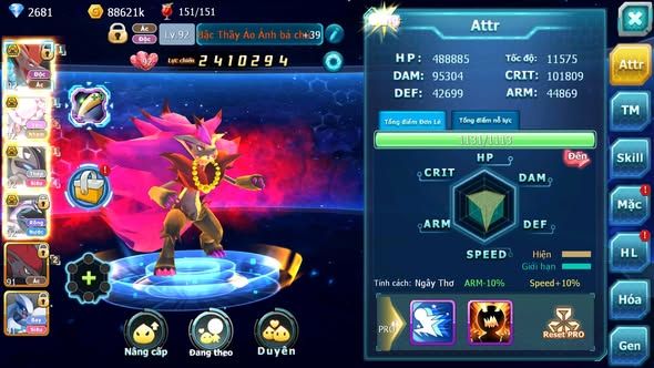 MÃ : #TTS4899 - SV 1152 - V1 BTAA BC DIANCIE BC PALKIA BC MEW GIÁP BC ZOROA UNVOA