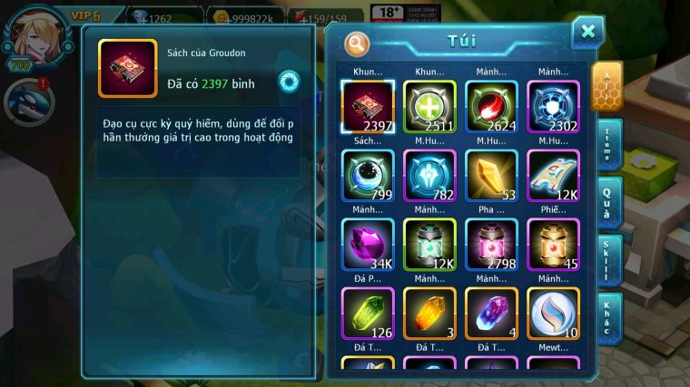 MÃ : #TTS5003 - SV 66 - TOP 11 - 2K4 SÁCH - DIANCIE CH DYNAMAX LC KHỦNG HOOH DYNAMAX WHITE DYNAMAX YVETAL BC UNVOA NHIỀU PET BÁ CHỦ NGON