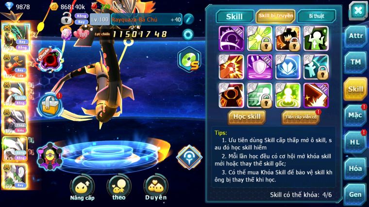 MÃ : #TTS5007 - SV 1267 - V13 - RAYQUZA BC HOOH BC UNVOA WB BC MEW GIÁP BC CẶP LATI BC NHIỀU PET HT