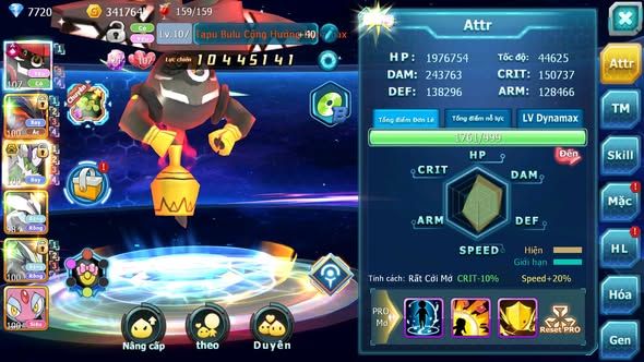 MÃ : #TTS5005 - SV 1719 -TOP 23 - V12 - TAPU BULU CỘNG HƯỞNG DYNAMAX YVETAL THẦN GIÓ BC UNVOA ĐUA TOP NGON