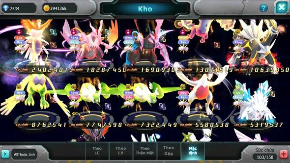 MÃ : #TTS5008 - SV 1178 - TOP 17 - V15 - HOOH CH DYNAMAX WB CH DYNAMAX THẦN ĐIỆN DYNAMAX PR DIALGA BÁ CHỦ CẶP LATI BC QUÁ NGON