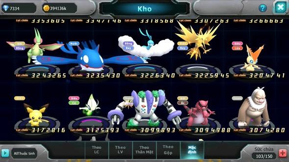 MÃ : #TTS5008 - SV 1178 - TOP 17 - V15 - HOOH CH DYNAMAX WB CH DYNAMAX THẦN ĐIỆN DYNAMAX PR DIALGA BÁ CHỦ CẶP LATI BC QUÁ NGON