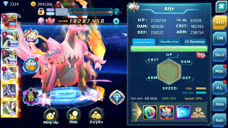 MÃ : #TTS5008 - SV 1178 - TOP 17 - V15 - HOOH CH DYNAMAX WB CH DYNAMAX THẦN ĐIỆN DYNAMAX PR DIALGA BÁ CHỦ CẶP LATI BC QUÁ NGON