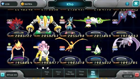 MÃ : #TTS5012 - SV1670 - TOP47 - HOOH CH DYNAMAX WB DYNAMAX YVETAL BÁ CHỦ PALKIA BC THẦN GIÓ BC NHIỀU PET HT