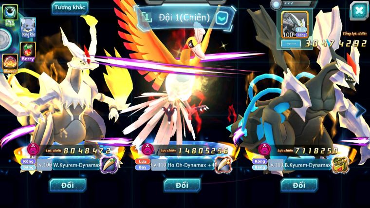 MÃ : #TTS5012 - SV1670 - TOP47 - HOOH CH DYNAMAX WB DYNAMAX YVETAL BÁ CHỦ PALKIA BC THẦN GIÓ BC NHIỀU PET HT