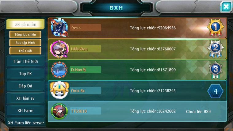 MÃ : #TTS5018 - SV 1688 - 18K KC - HOOH DYNAMAX QVLD BC CẶP LATI BC GROUDON BC UNVOA MES