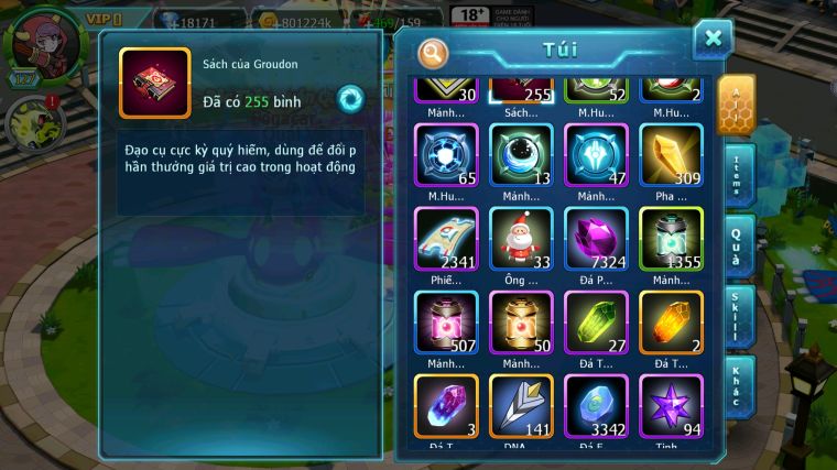 MÃ : #TTS5018 - SV 1688 - 18K KC - HOOH DYNAMAX QVLD BC CẶP LATI BC GROUDON BC UNVOA MES