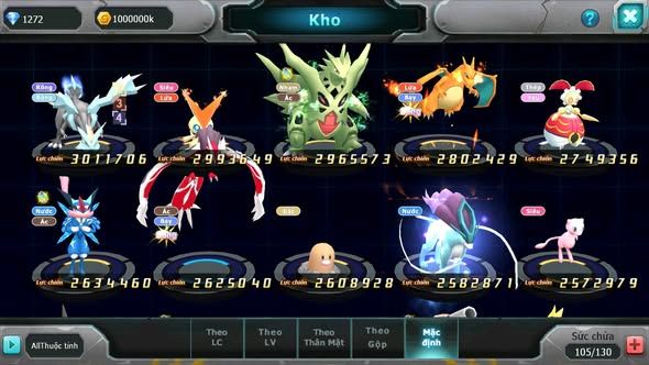 MÃ : #TTS5016 - SV 1599 - V13 - ROBOT XANH BÁ CHỦ KYOGRE BC PALKIA BC TEAM ĐIỆN BC TAPU BULU BC NHIỀU PET BC