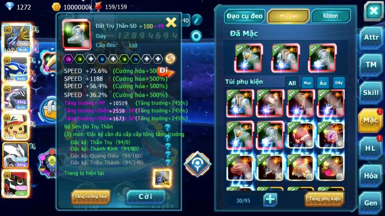 MÃ : #TTS5016 - SV 1599 - V13 - ROBOT XANH BÁ CHỦ KYOGRE BC PALKIA BC TEAM ĐIỆN BC TAPU BULU BC NHIỀU PET BC