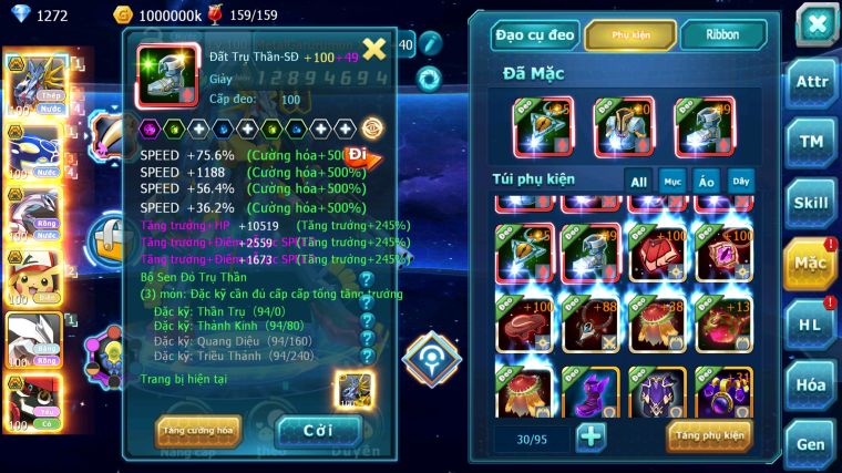 MÃ : #TTS5016 - SV 1599 - V13 - ROBOT XANH BÁ CHỦ KYOGRE BC PALKIA BC TEAM ĐIỆN BC TAPU BULU BC NHIỀU PET BC