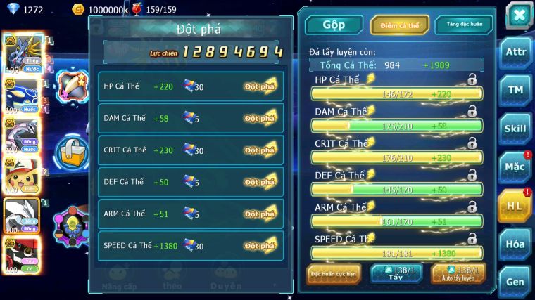 MÃ : #TTS5016 - SV 1599 - V13 - ROBOT XANH BÁ CHỦ KYOGRE BC PALKIA BC TEAM ĐIỆN BC TAPU BULU BC NHIỀU PET BC