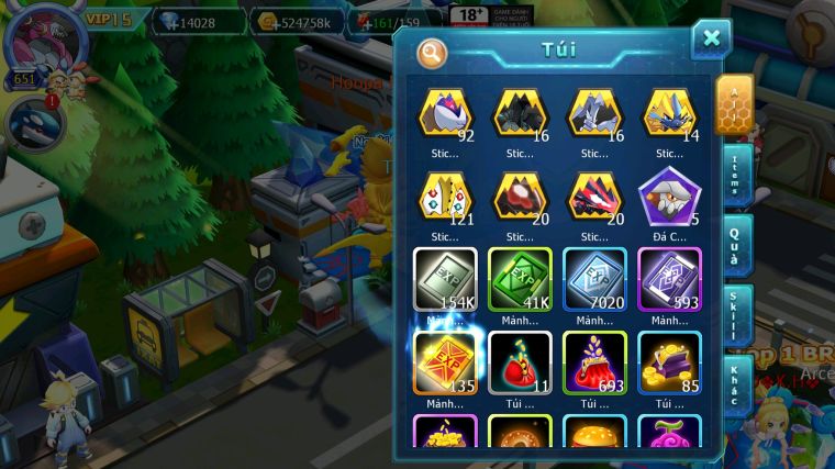 MÃ : #TTS5030 - SV 301 - TOP 16 - 600 SÁCH - HOOH CH DYNAMAX RAYQUAZA BÁ CHỦ HOOPA BÁ CHỦ Z100 UNVOA WB BC THẦN GIÓ BC NHIỀU PET HT