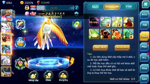 MÃ : #TTS5035 - SV 1789 - HOOH UNVOA GROUDON BC MEGA CHAR BC NHIỀU PET HT