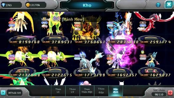 MÃ : #TTS5034 - SV1784 - V12 - TOP 40 - HOOH DYNAMAX THẦN GIÓ BC QVLD BC CẶP LATI BC NHIỀU PET HT