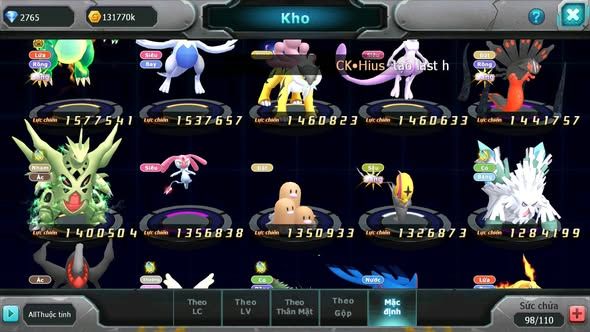 MÃ : #TTS5034 - SV1784 - V12 - TOP 40 - HOOH DYNAMAX THẦN GIÓ BC QVLD BC CẶP LATI BC NHIỀU PET HT