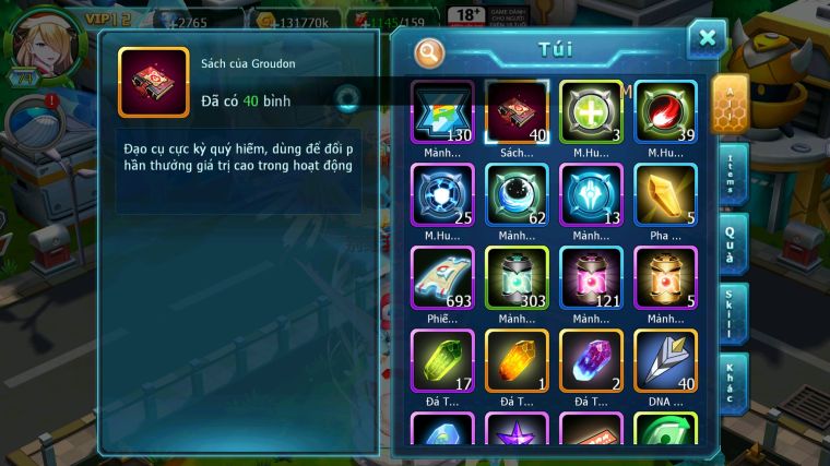 MÃ : #TTS5034 - SV1784 - V12 - TOP 40 - HOOH DYNAMAX THẦN GIÓ BC QVLD BC CẶP LATI BC NHIỀU PET HT