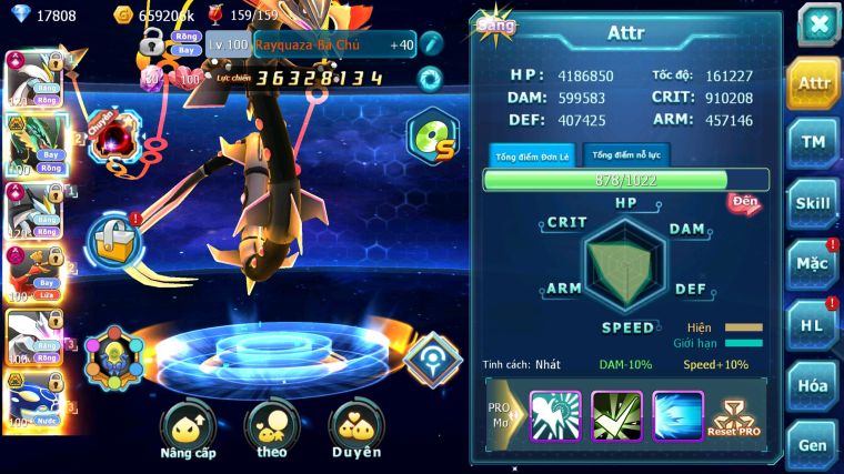 MÃ : #TTS5031 - SV 159 - TOP2 - WHITE CỘNG HƯỞNG DYNAMAX FULL SS CỰC KHỦNG BLACK CH DYNAMAX RAYQUAZA BC HOOH DYNAMAX UNVOA NHIỀU PET BÁ CHỦ NGON