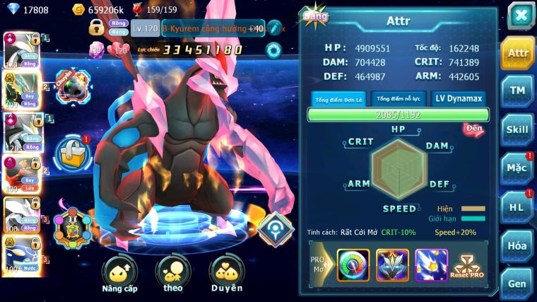 MÃ : #TTS5031 - SV 159 - TOP2 - WHITE CỘNG HƯỞNG DYNAMAX FULL SS CỰC KHỦNG BLACK CH DYNAMAX RAYQUAZA BC HOOH DYNAMAX UNVOA NHIỀU PET BÁ CHỦ NGON
