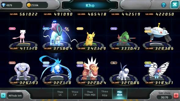 MÃ : #TTS5037 - SV 1733 - V3 - MEW GIÁP BÁ CHỦ JIRACHI  CELEBI LUGIA TAPU LELE