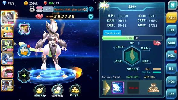 MÃ : #TTS5037 - SV 1733 - V3 - MEW GIÁP BÁ CHỦ JIRACHI  CELEBI LUGIA TAPU LELE