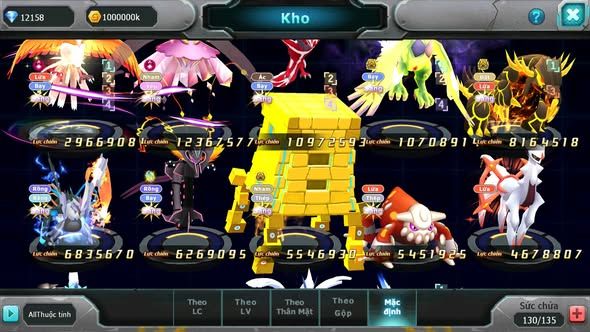 MÃ : #TTS5042 - SV1194 - TOP 23 - HOOH CH DYNAMAX DIANCIE DYNAMX YVETAL THẦN GIÓ BC QVLD BC NHIỀU PET BC