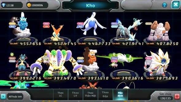 MÃ : #TTS5042 - SV1194 - TOP 23 - HOOH CH DYNAMAX DIANCIE DYNAMX YVETAL THẦN GIÓ BC QVLD BC NHIỀU PET BC