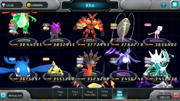 MÃ : #TTS5042 - SV1194 - TOP 23 - HOOH CH DYNAMAX DIANCIE DYNAMX YVETAL THẦN GIÓ BC QVLD BC NHIỀU PET BC