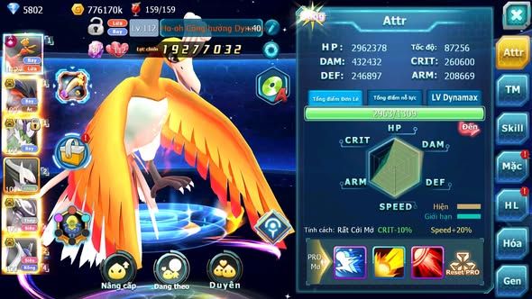 MÃ : #TTS5041 - SV 1553 - TOP 37 - V12 - HOOH CH DYNAMAX YVETAL BC THẦN GIÓ BC MEW GIÁP BC CẶP LATI BC