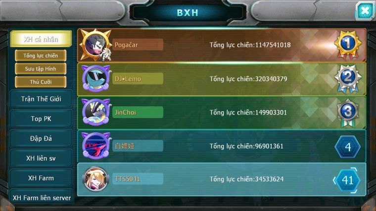 MÃ : #TTS5041 - SV 1553 - TOP 37 - V12 - HOOH CH DYNAMAX YVETAL BC THẦN GIÓ BC MEW GIÁP BC CẶP LATI BC