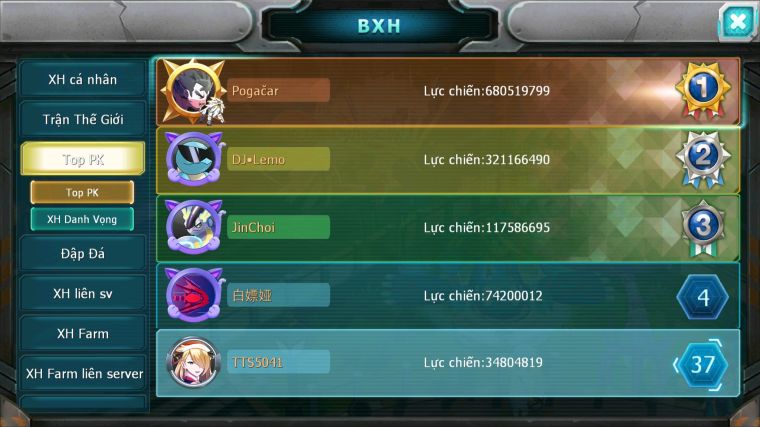 MÃ : #TTS5041 - SV 1553 - TOP 37 - V12 - HOOH CH DYNAMAX YVETAL BC THẦN GIÓ BC MEW GIÁP BC CẶP LATI BC