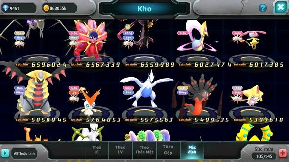 MÃ : #TTS5049 - SV916 - TOP18 - HOOH CH DYNAMAX LC SIÊU KHỦNG DIANCIE DYNAMAX YVETAL BC QVLD BC YVETAL BC NHIỀU PET HT