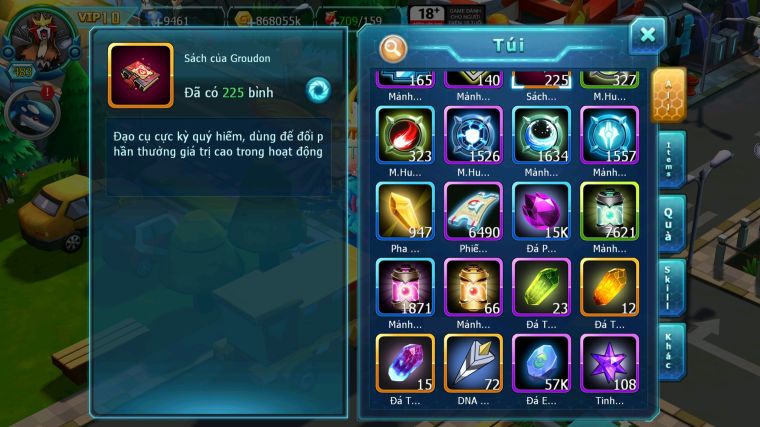 MÃ : #TTS5049 - SV916 - TOP18 - HOOH CH DYNAMAX LC SIÊU KHỦNG DIANCIE DYNAMAX YVETAL BC QVLD BC YVETAL BC NHIỀU PET HT