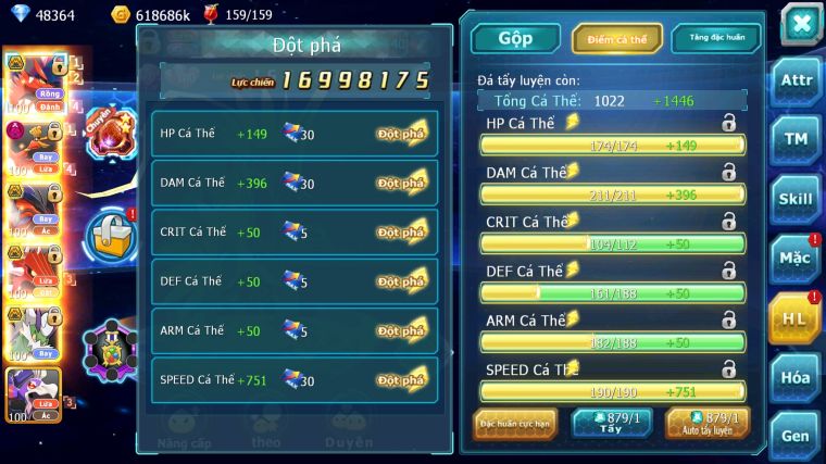 MÃ : #TTS5047 - SV1610 - V15 - TOP 27 - 48K KC - KORAIDON BÁ CHỦ HOOH DYANAMX YVETAL BC QVLD BC THẦN GIÓ BC CẶP LATI BC QUÁ NGON