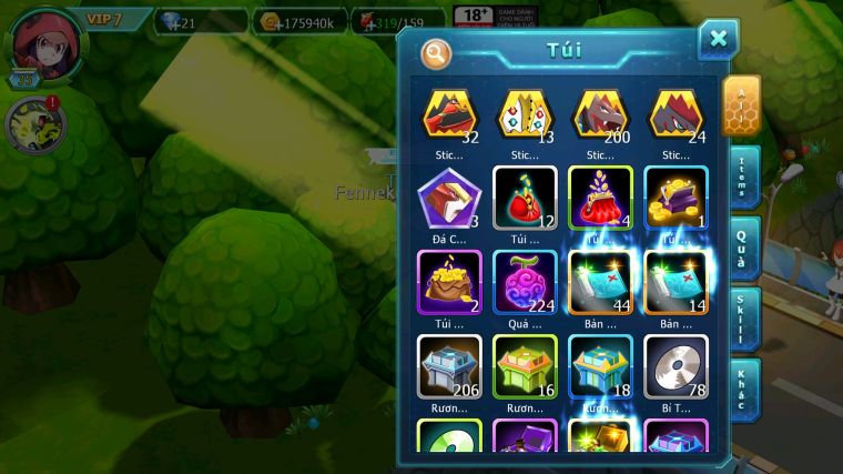 MÃ : #TTS5061 - SV 1588 - V7 - UNVOA QVLD BC HOOH THẦN GIÓ BC YVETAL NHIỀU PET HT