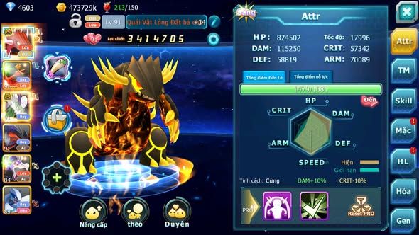 MÃ : #TTS5070 -SV 1779 - V9 QVLD BC THẦN GIÓ BC HOOH YVETAL DRAK HOOH LUGIA