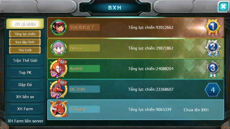 MÃ : #TTS5070 -SV 1779 - V9 QVLD BC THẦN GIÓ BC HOOH YVETAL DRAK HOOH LUGIA